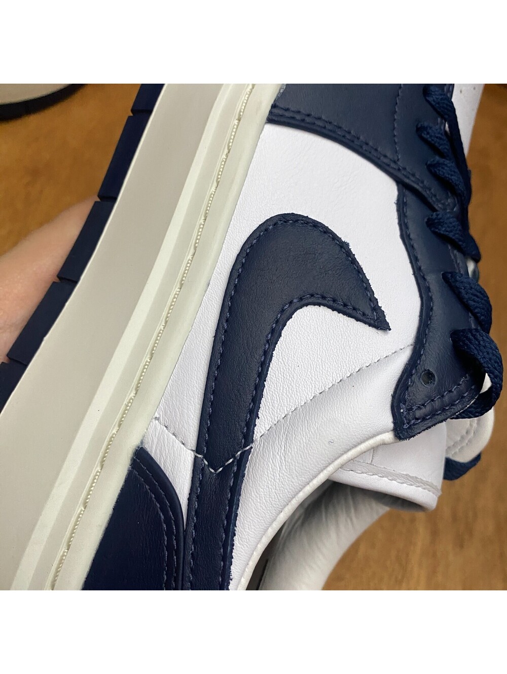 Nike Air Jordan 1 Elevate Low Shoes Womens 11.5 Navy White Sneakers DH7004-141 - Picture 12 of 15